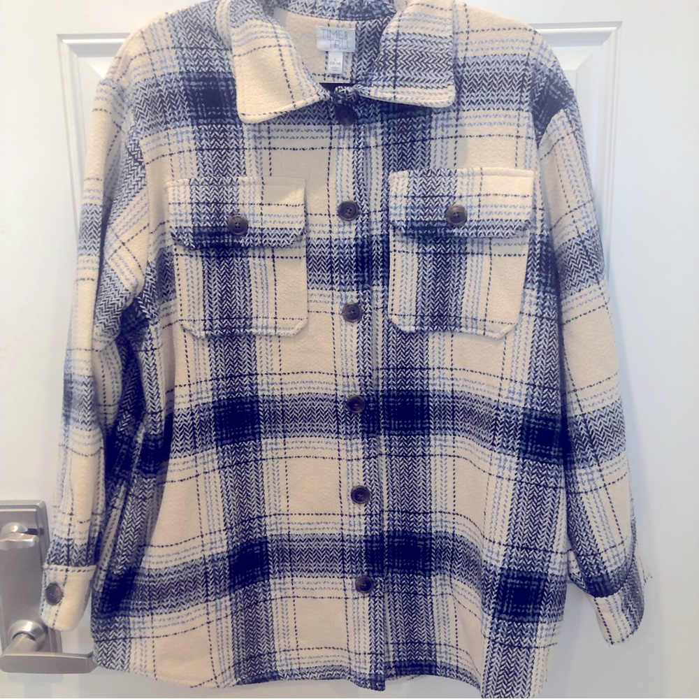 NWOT Western Pattern Style Shaket Jacket Button Down Time and Tru sz L